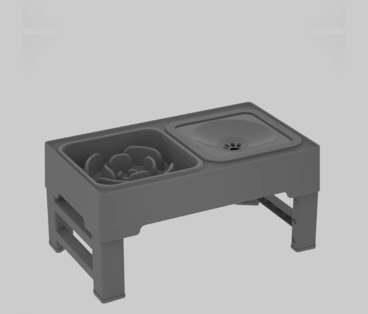 Dog Double Bowls Stainless Stand Adjustable Height Pets Feeding Dish Bowl Big Dog Elevated Food Water Feeders For Dogs Pet Products
