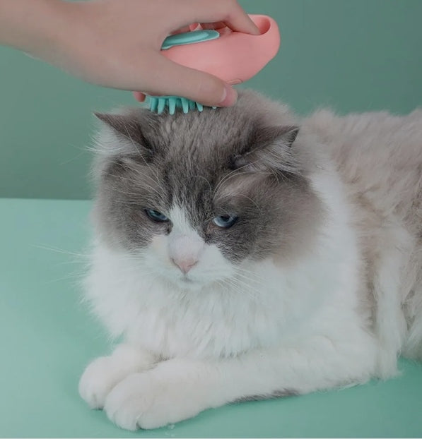 Durable Cat Paw Bath Brush Fine Foaming Labor-saving Cartoon Shape Pet Dog Cat Pet Hair Grooming Brush Reusable Dog Hair Comb Pet Products