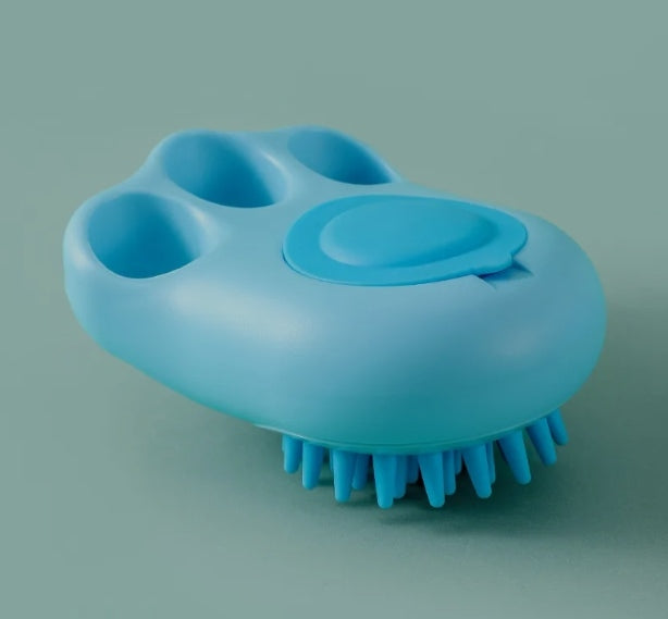 Durable Cat Paw Bath Brush Fine Foaming Labor-saving Cartoon Shape Pet Dog Cat Pet Hair Grooming Brush Reusable Dog Hair Comb Pet Products