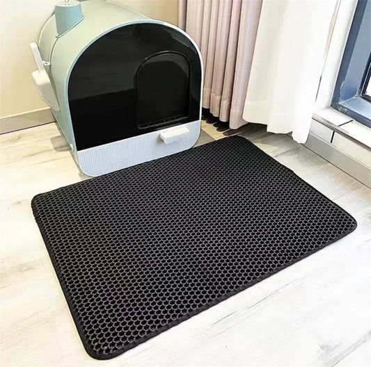 Cat Litter Mat Pet Solid Color Waterproof Cat Litter Mat Easy Clean Scatter Control Pets Supplies